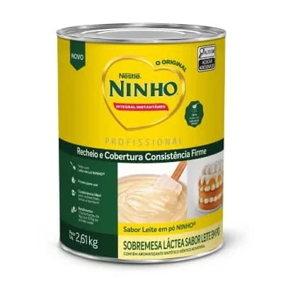 Embalagem de Recheio e cobertura sabor leite em pó Ninho, Nestlé Professional